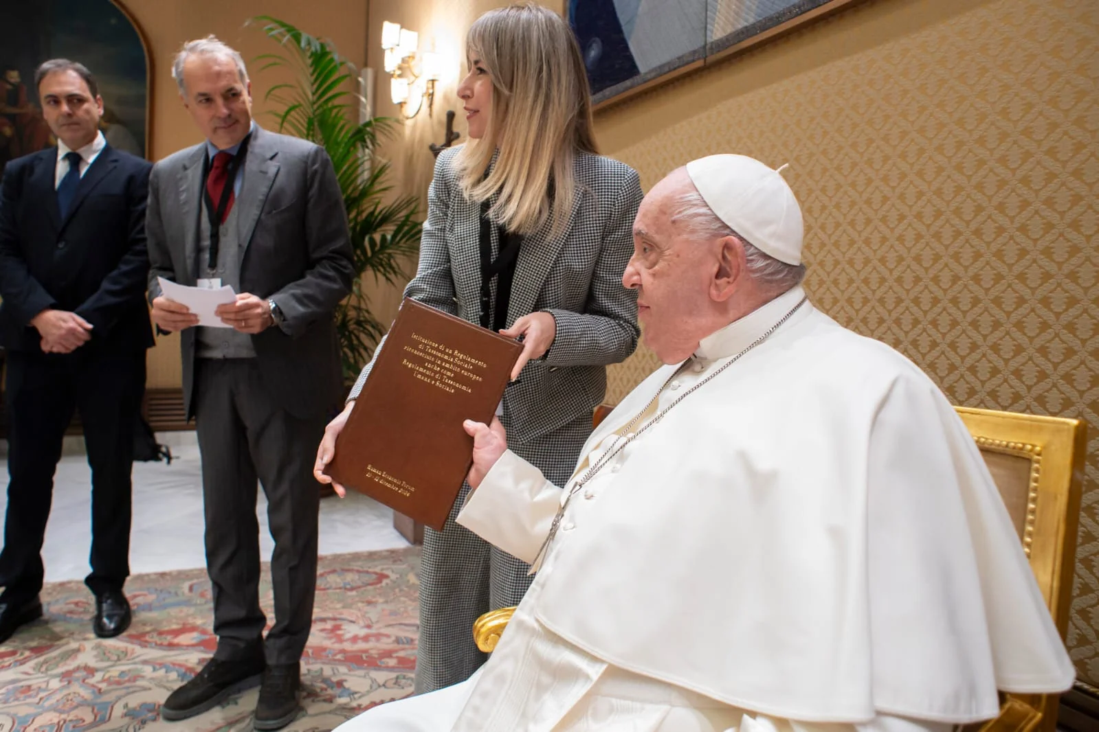 A private audience with Pope Francis during the first edition of the Forum, December 2024.