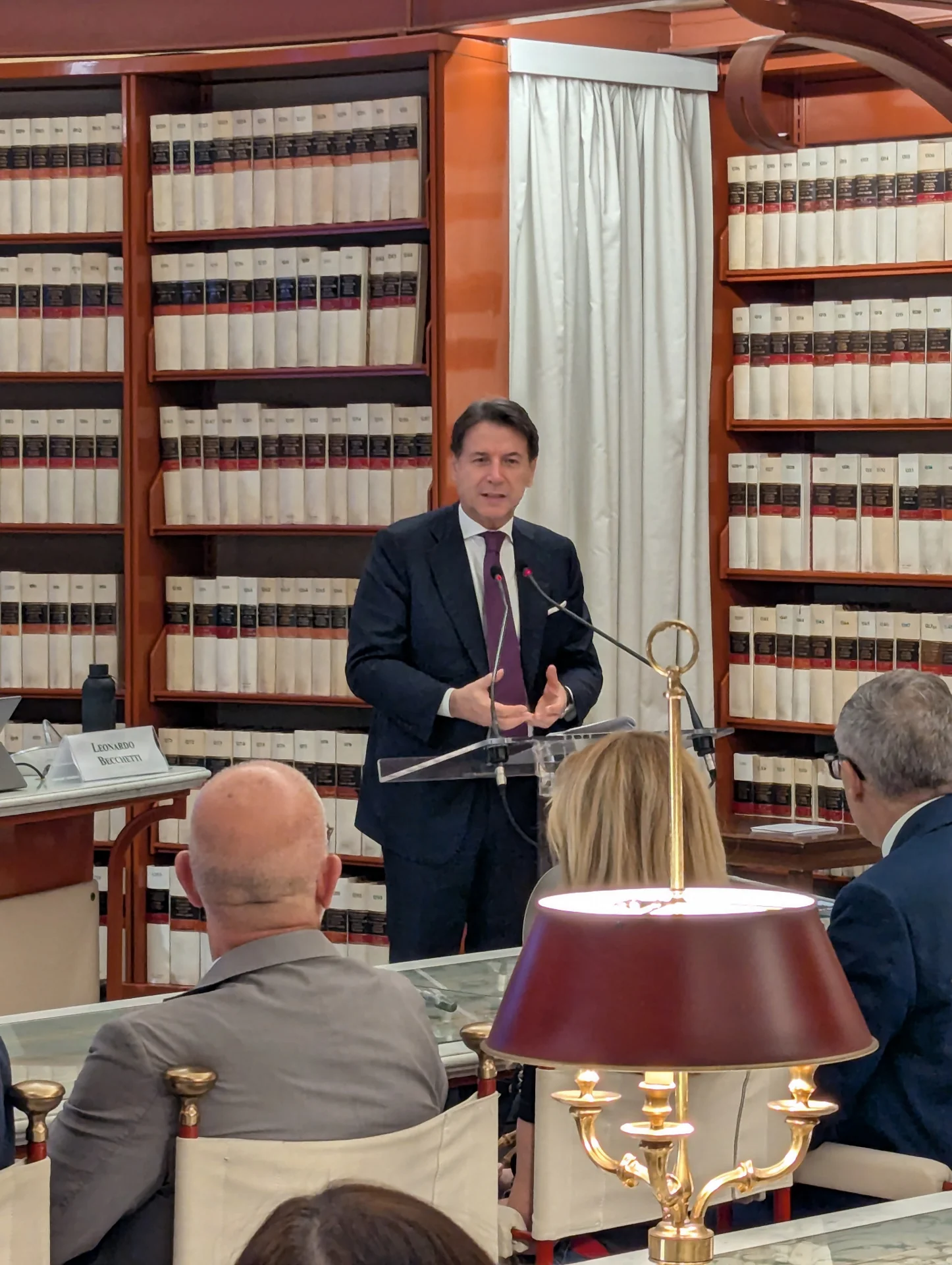 The Social Dividend discussion on 29 July 2026, attended by former Italian Prime Minister Giuseppe Conte.
